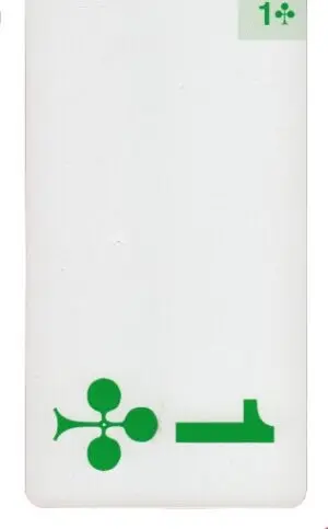 klaver kaartje 100% plastic