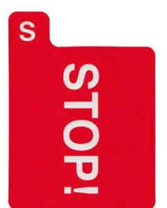 [29010] Stop kaartje 100% plastic