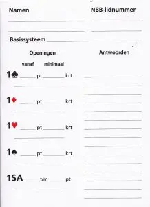 [70001] Systeemkaart klein (leeg)