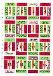 [2600034-3] Stickers Duplimate Boards 1 t/m 16